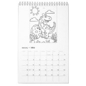 Color Me Dinosaurier | Kinderfarbbuch Kalender (Jan 2026)