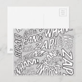 Color Me Fun Retro Comic Pop Kunst Postkarte (Vorne/Hinten)