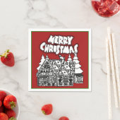 Color Me Gingerbrot House Weihnachten Napkins Serviette (Beispiel)