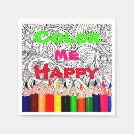 Color Me Happy Napkins Serviette