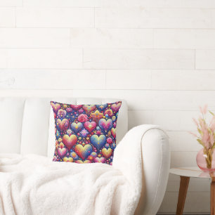 Color Me Herz Bloral Akzent Throw Kissen