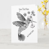 Color Me Hummingbird Floral DIY Karte (Gelbe Blume)