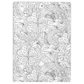 Color Me in ・ Blume Muster Klemmbrett (Rückseite)