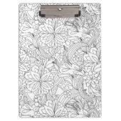 Color Me in ・ Blume Muster Klemmbrett (Vorderseite)