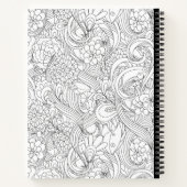 Color Me in Camellier Blume Muster Notizblock (Rückseite)