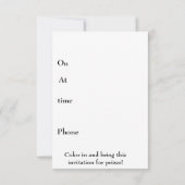 Color Me in: Weihnachts-Party Einladung (Rückseite)