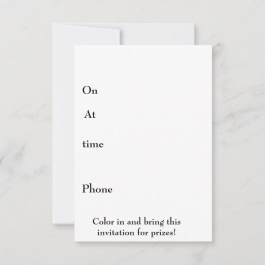 Color Me in: Weihnachts-Party Einladung (Rückseite)