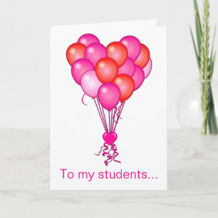 Color Me: Lehrerin für Schüler Valentine Feiertagskarte