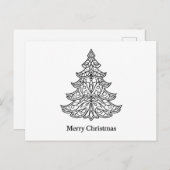 🖤 Color Me Merry – DIY Christmas Tree Postcard 🎄 Postkarte (Vorne/Hinten)
