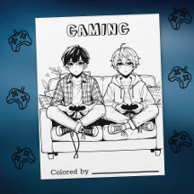 Color Me Page für Kinder | Anime Gamer Teenager