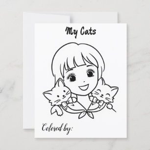 Color Me Page für Kinder   Anime meine Katzen