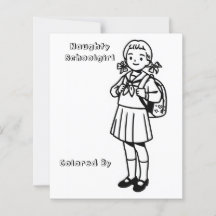 Color Me Page für Kinder | Anime Naughty Schoolgir