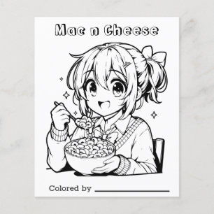 Color Me Page für Kinder Mac n Cheese