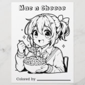 Color Me Page für Kinder | Mac n Cheese (Vorderseite)
