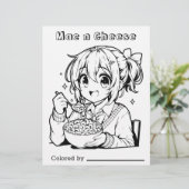 Color Me Page für Kinder | Mac n Cheese (Stehend Vorderseite)