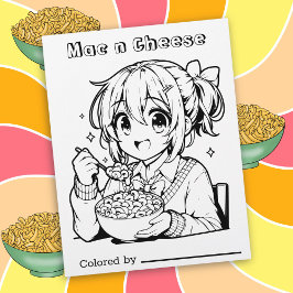 Color Me Page für Kinder | Mac n Cheese