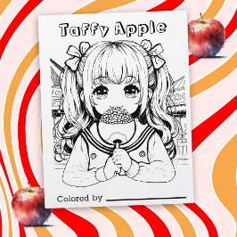 Color Me Page für Kinder | Taffy Apple Anime Girl