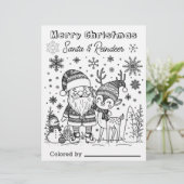 Color Me Page für Kinder Weihnachten und Weihnacht (Stehend Vorderseite)