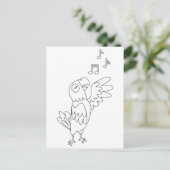 Color Me Parrot Sings | Aktionskarten Postkarte (Stehend Vorderseite)