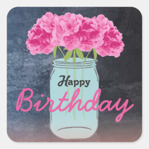 Color me Pink Birthday Bouquet Stickers