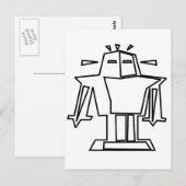 Color Me Robot Postkarte (Vorne/Hinten)