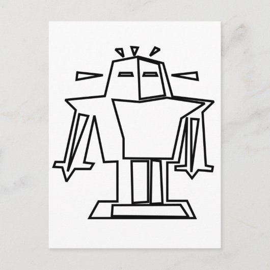 Color Me Robot Postkarte (Vorderseite)
