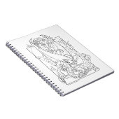 COLOR ME Spiral Notebook Fantasy Dragon Notizblock (Rechte Seite)