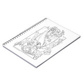 COLOR ME Spiral Notebook Fantasy Dragon Notizblock (Linke Seite)