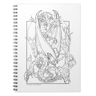 COLOR ME Spiral Notebook Fantasy Dragon Notizblock