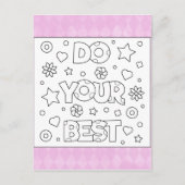 Color Me tun Sie Ihr Bestes | Inspiriert Aktionska Postkarte (Vorderseite)