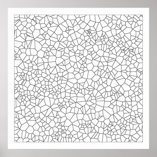 Color Me Voronoi Pattern Poster (Vorne)