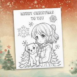 Color Me Weihnachtspapier für Kinder