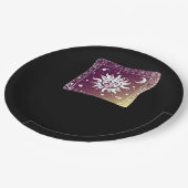 Color Moon Boho Whimsigothic Gothic Witchy Pappteller (Schrägansicht)