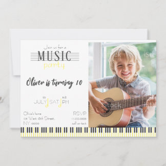 Color Music Party Geburtstag Einladung