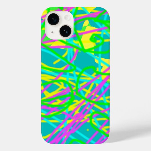 Color My Dreams Scribble Muster Ausdrucksstarke Kü Case-Mate iPhone Hülle (Rückseite)