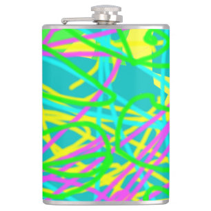 Color My Dreams Scribble Muster Ausdrucksstarke Kü Flachmann