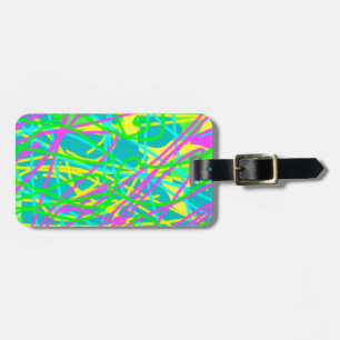 Color My Dreams Scribble Muster Ausdrucksstarke Kü Gepäckanhänger