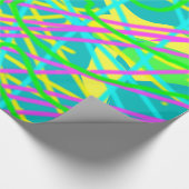 Color My Dreams Scribble Muster Ausdrucksstarke Kü Geschenkpapier (Ecke)