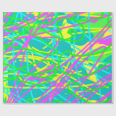 Color My Dreams Scribble Muster Ausdrucksstarke Kü Geschenkpapier (Flach)