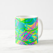 Color My Dreams Scribble Muster Ausdrucksstarke Kü Kaffeetasse (VorderseiteRechts)
