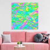 Color My Dreams Scribble Muster Ausdrucksstarke Kü Leinwanddruck (Insitu (Wohnzimmer))