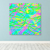 Color My Dreams Scribble Muster Ausdrucksstarke Kü Leinwanddruck (Insitu (Holzboden))