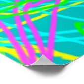 Color My Dreams Scribble Muster Ausdrucksstarke Kü Poster (Ecke)