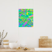 Color My Dreams Scribble Muster Ausdrucksstarke Kü Poster (Küche)
