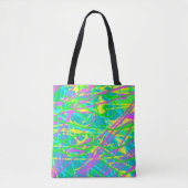 Color My Dreams Scribble Muster Ausdrucksstarke Kü Tasche (Vorderseite)