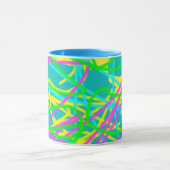 Color My Dreams Scribble Muster Ausdrucksstarke Kü Tasse (Zentrum)