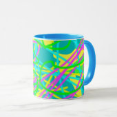 Color My Dreams Scribble Muster Ausdrucksstarke Kü Tasse (VorderseiteRechts)