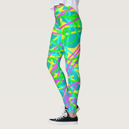 Color My Dreams Scribble Muster expressive Leggings (Links)