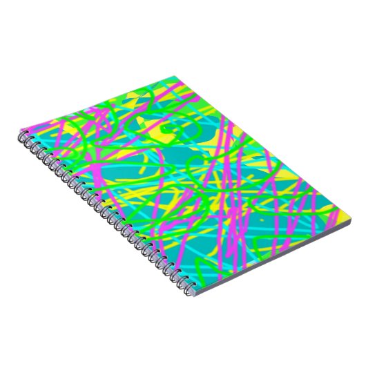 Color My Dreams Scribble Muster expressive Notizblock (Rechte Seite)