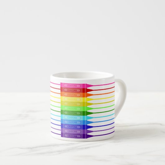 Color My World Rainbow Crayons Espressotasse (Vorderseite Rechts)
